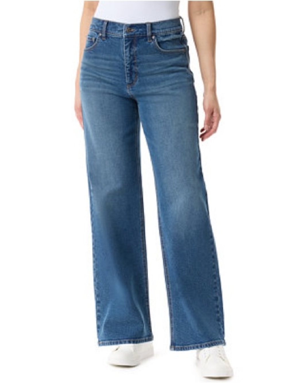 Gloria Vanderbilt jeans bootcut wide leg blue wash light stretch